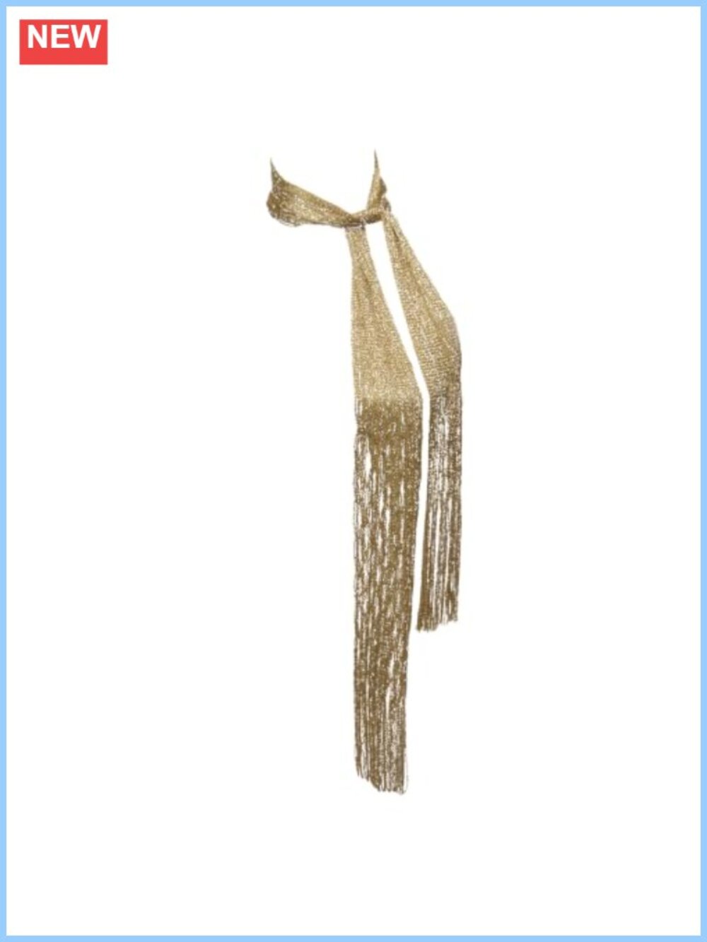 Skinny Glitter Scarf Women Long Thin Shimmer Fringe Neck Wrap Party